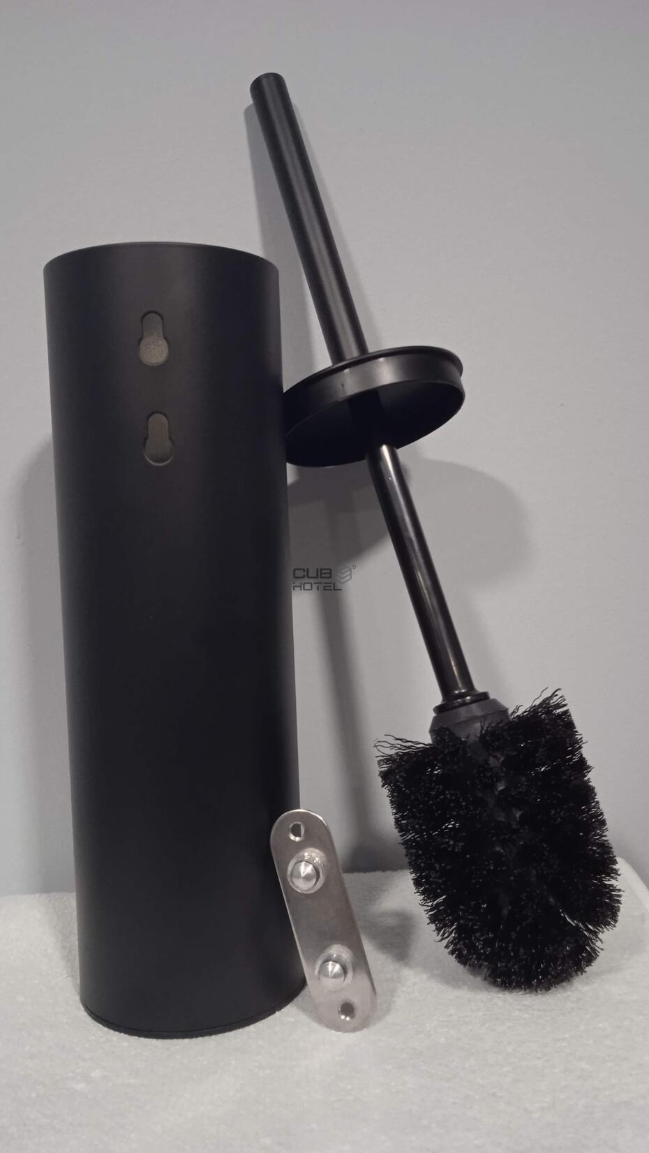 Escova Piaçaba Parede Inox Preta 